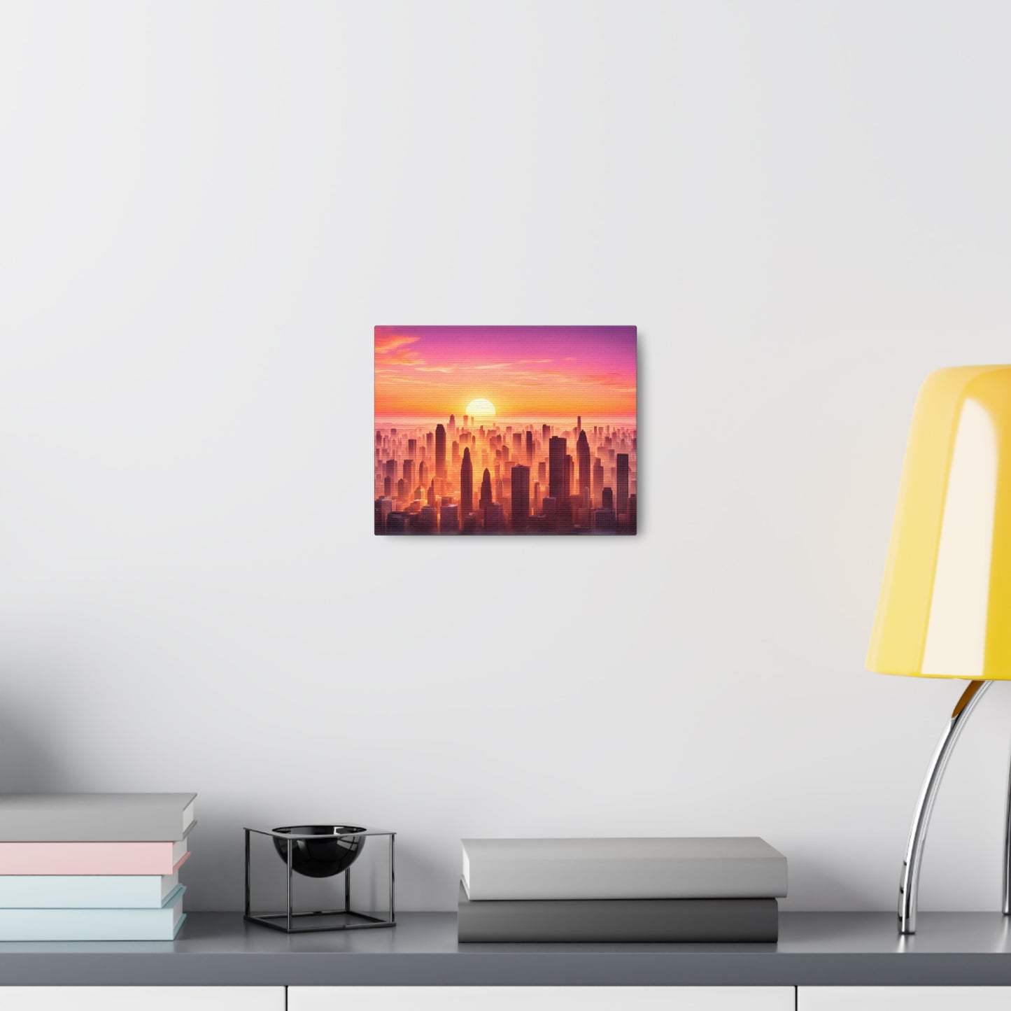 Horizon Glow: Cityscape Wall Décor