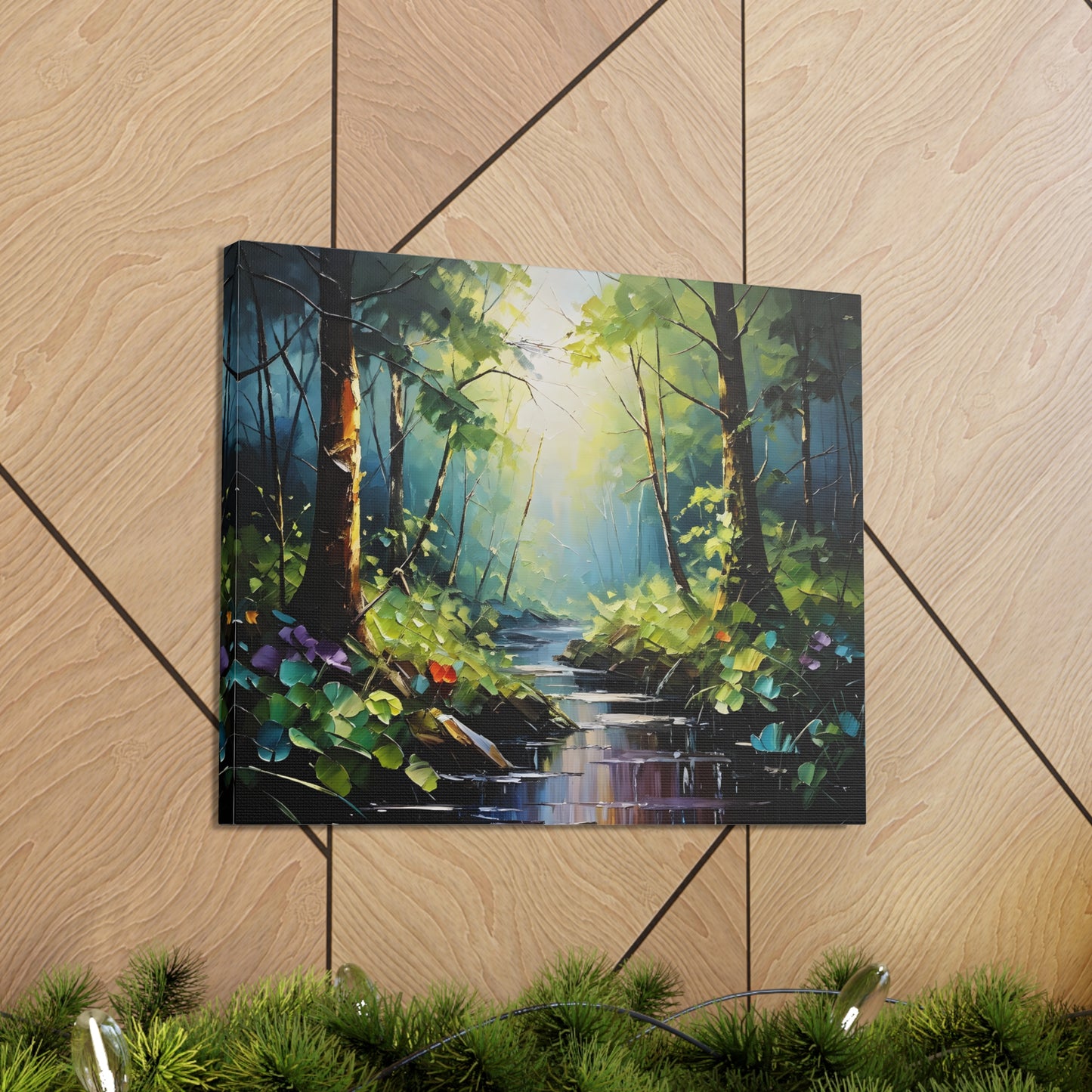 Verdant Glade: Classic Oil Painting Wall Décor