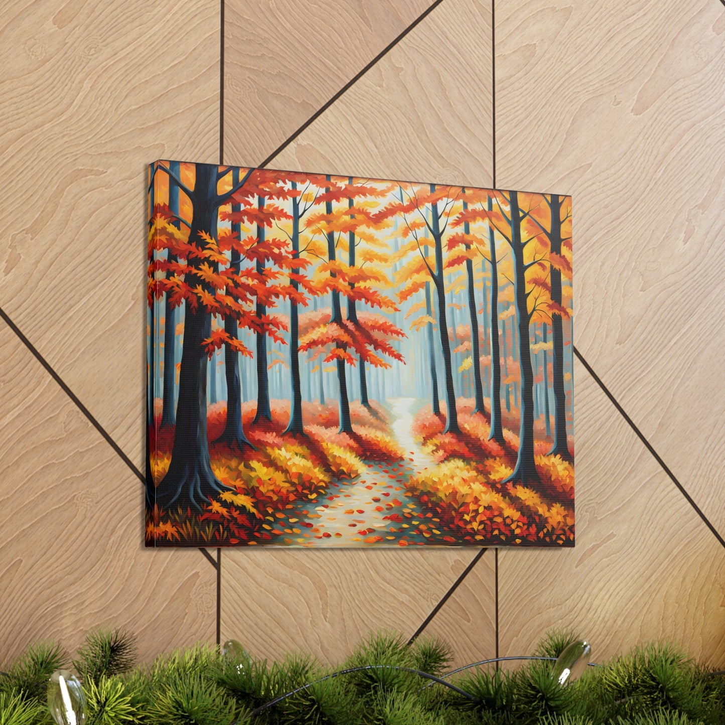 Autumn Drift: Classic Oil Painting Wall Décor