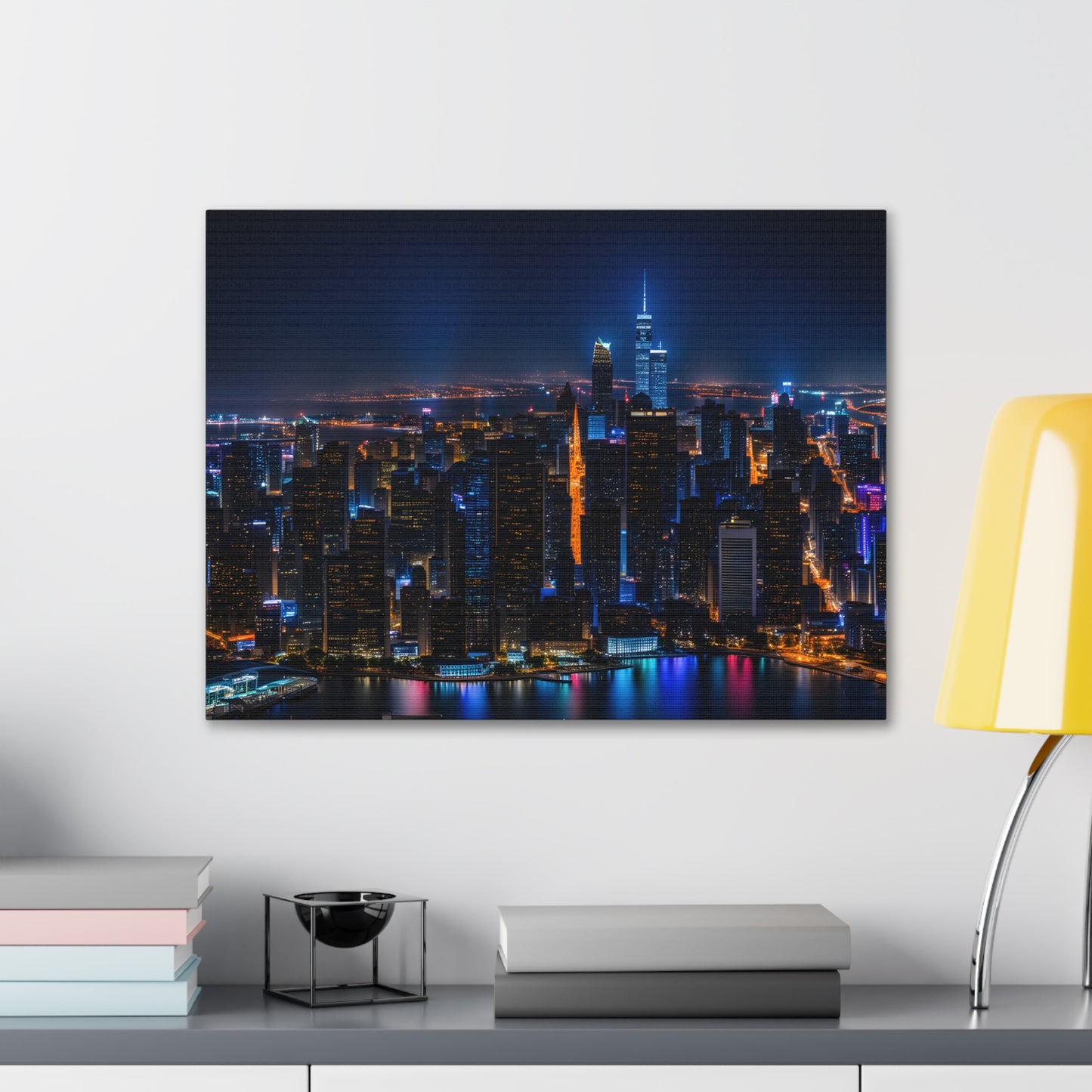 City Lights in Twilight: Cityscape Wall Décor