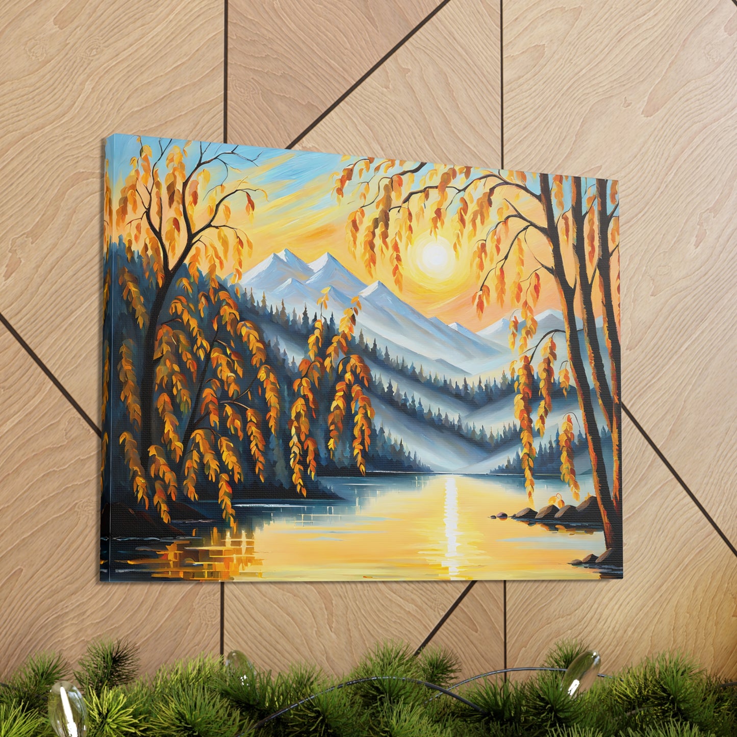 Valley Glow: Classic Oil Painting Wall Décor