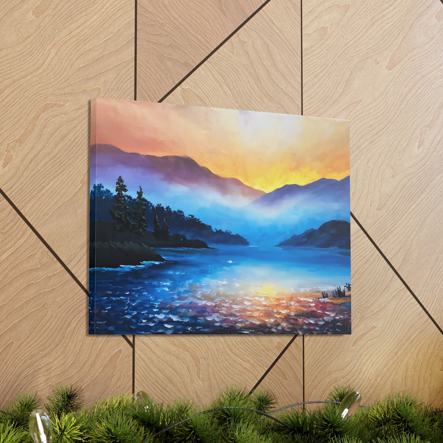 Tranquil Cascade: Classic Oil Painting Wall Décor