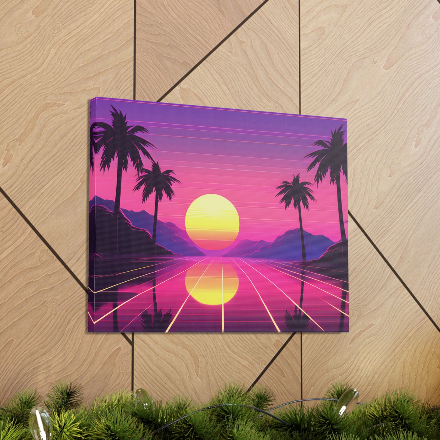 Neon Palms: Outrun Wall Décor