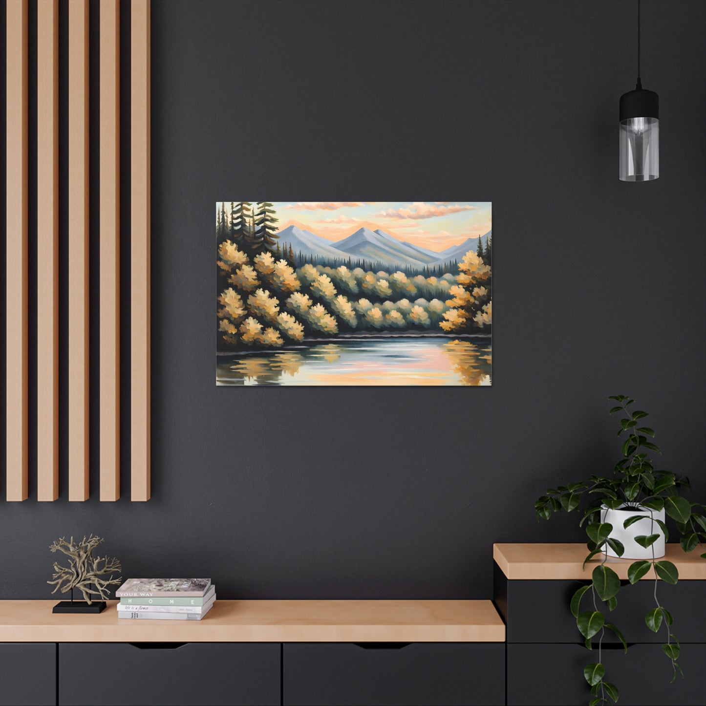 Tranquil River: Classic Oil Painting Wall Décor