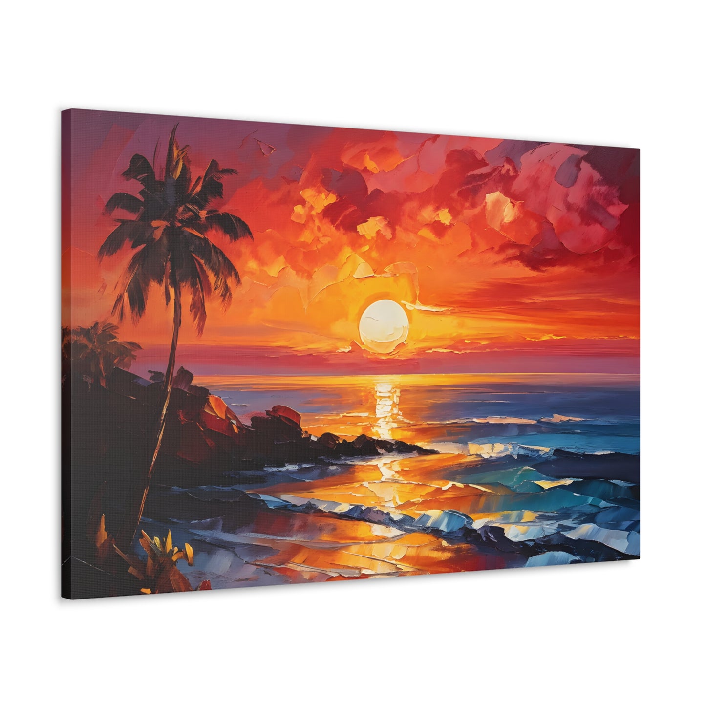 Coastal Vista: Classic Oil Painting Wall Décor