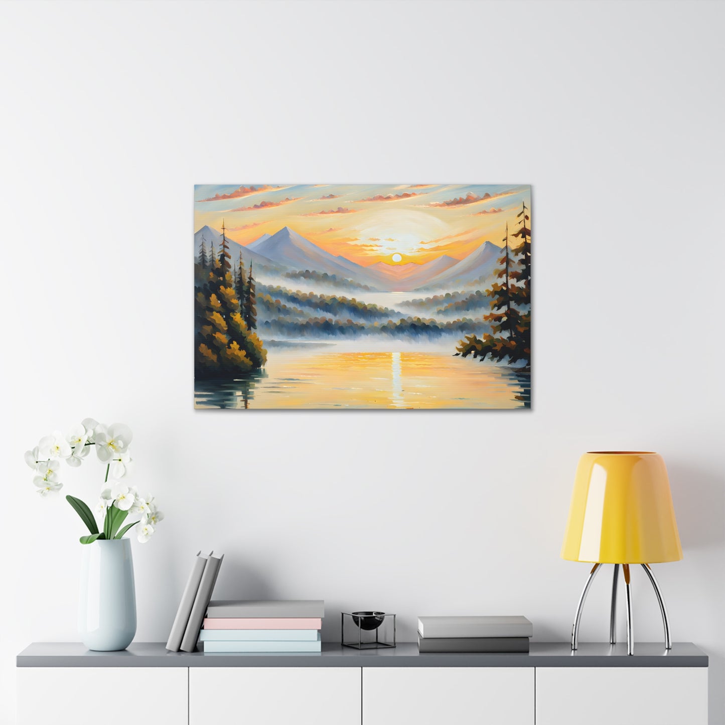 Dawn’s Reflection: Classic Oil Painting Wall Décor