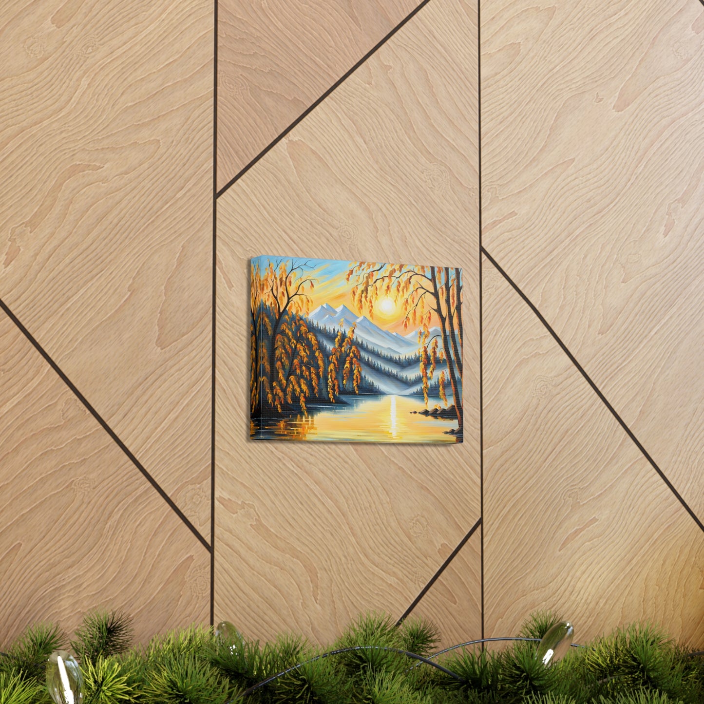 Valley Glow: Classic Oil Painting Wall Décor