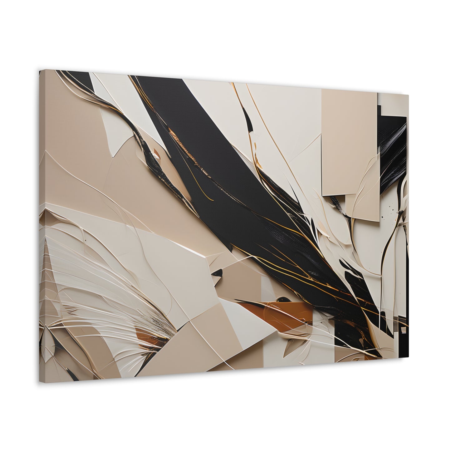 Silhouette Sonata: Abstract Beige Wall Décor