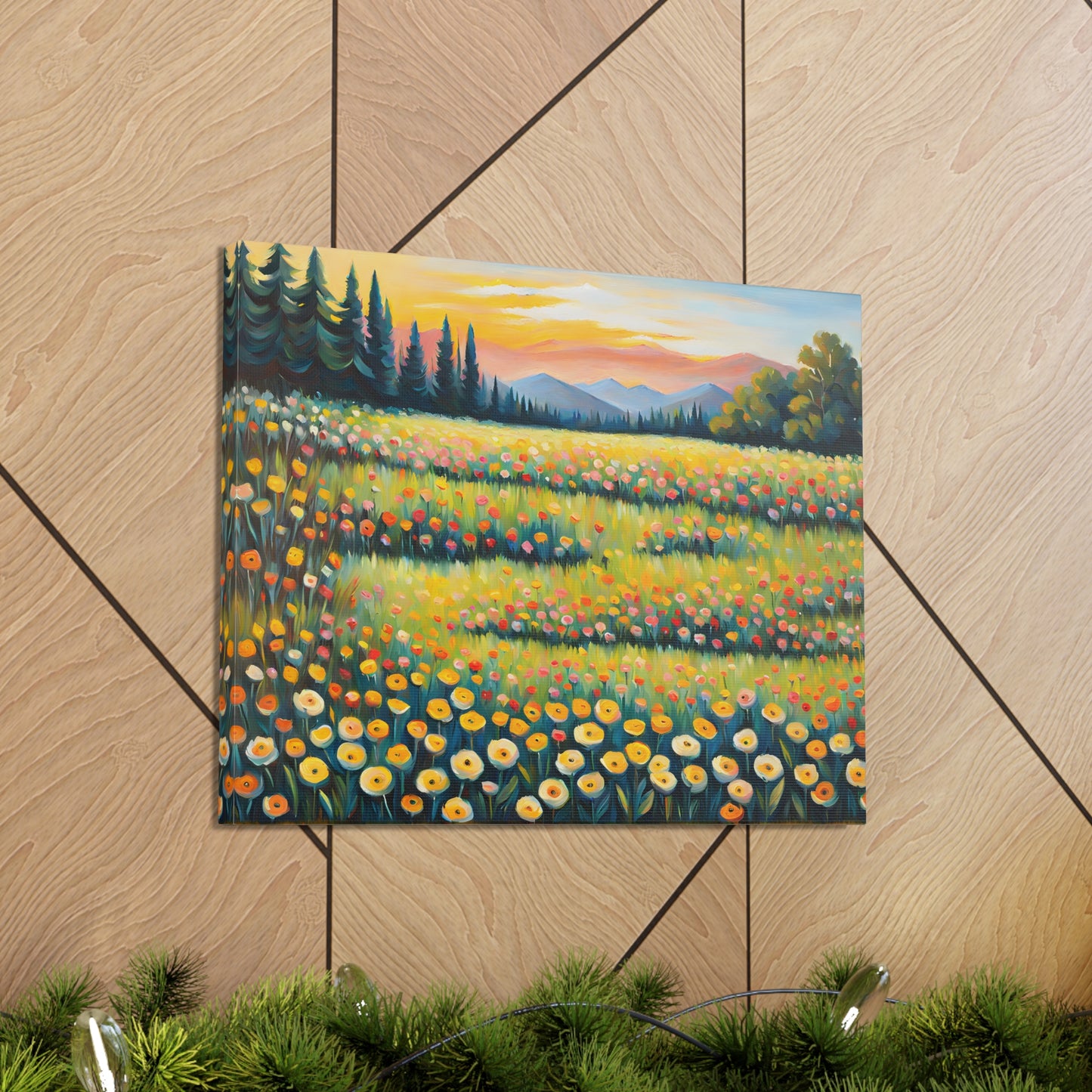 Verdant Ridge: Classic Oil Painting Wall Décor