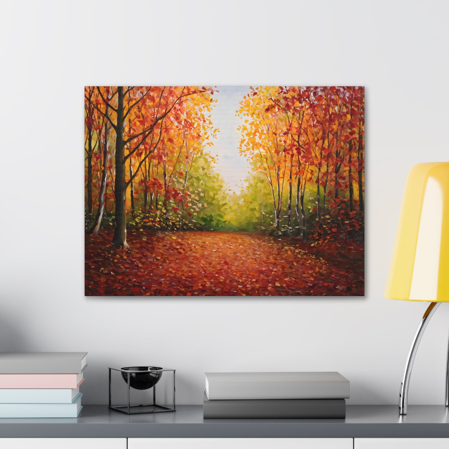 Autumn’s Embrace: Classic Oil Painting Wall Décor