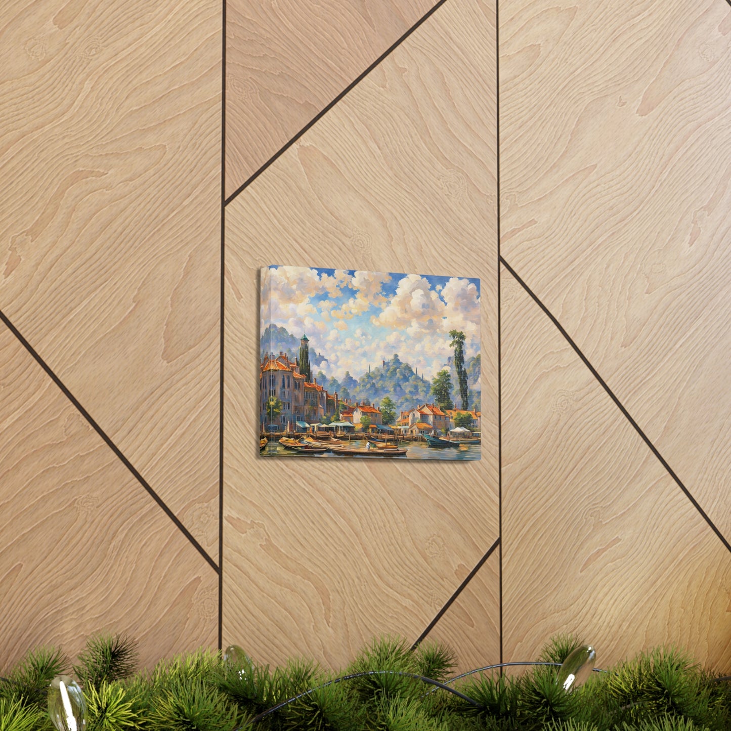 Lakeshore Serenade: Classic Oil Painting Wall Décor