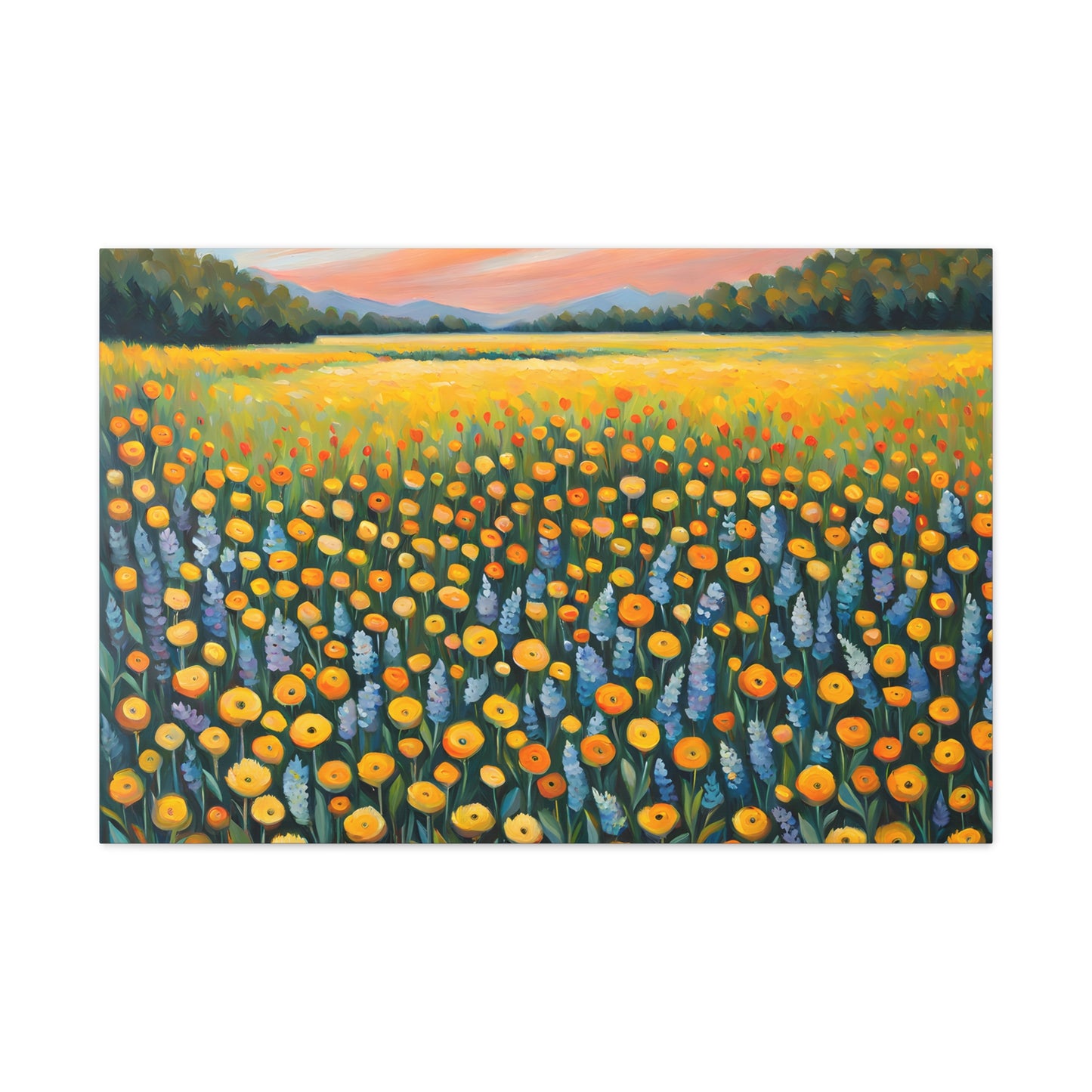 Peaceful Meadow: Classic Oil Painting Wall Décor