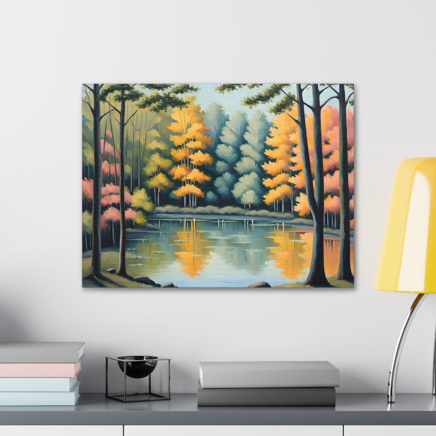 Serene Woodland: Classic Oil Painting Wall Décor