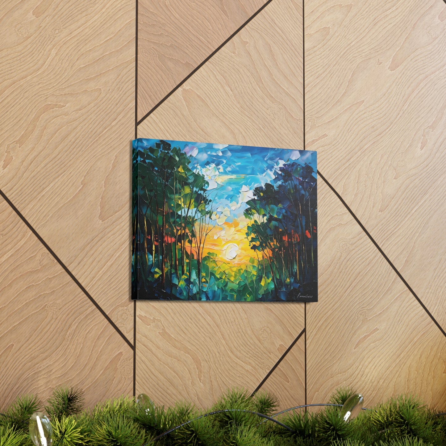 Swirling Landscapes: Classic Oil Painting Wall Décor