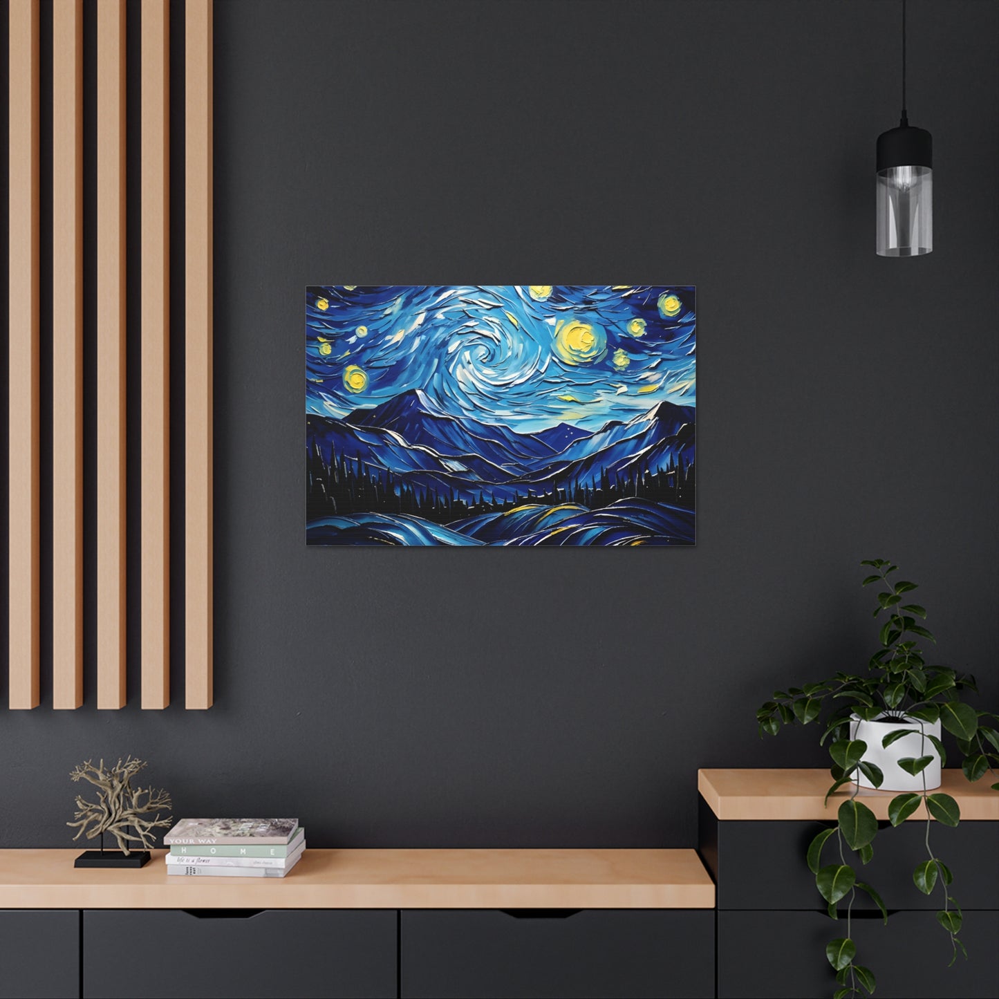 Silhouetted Sky: Classic Oil Painting Wall Décor