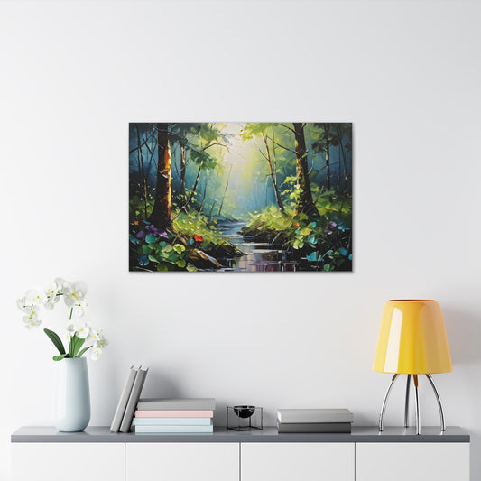 Verdant Glade: Classic Oil Painting Wall Décor