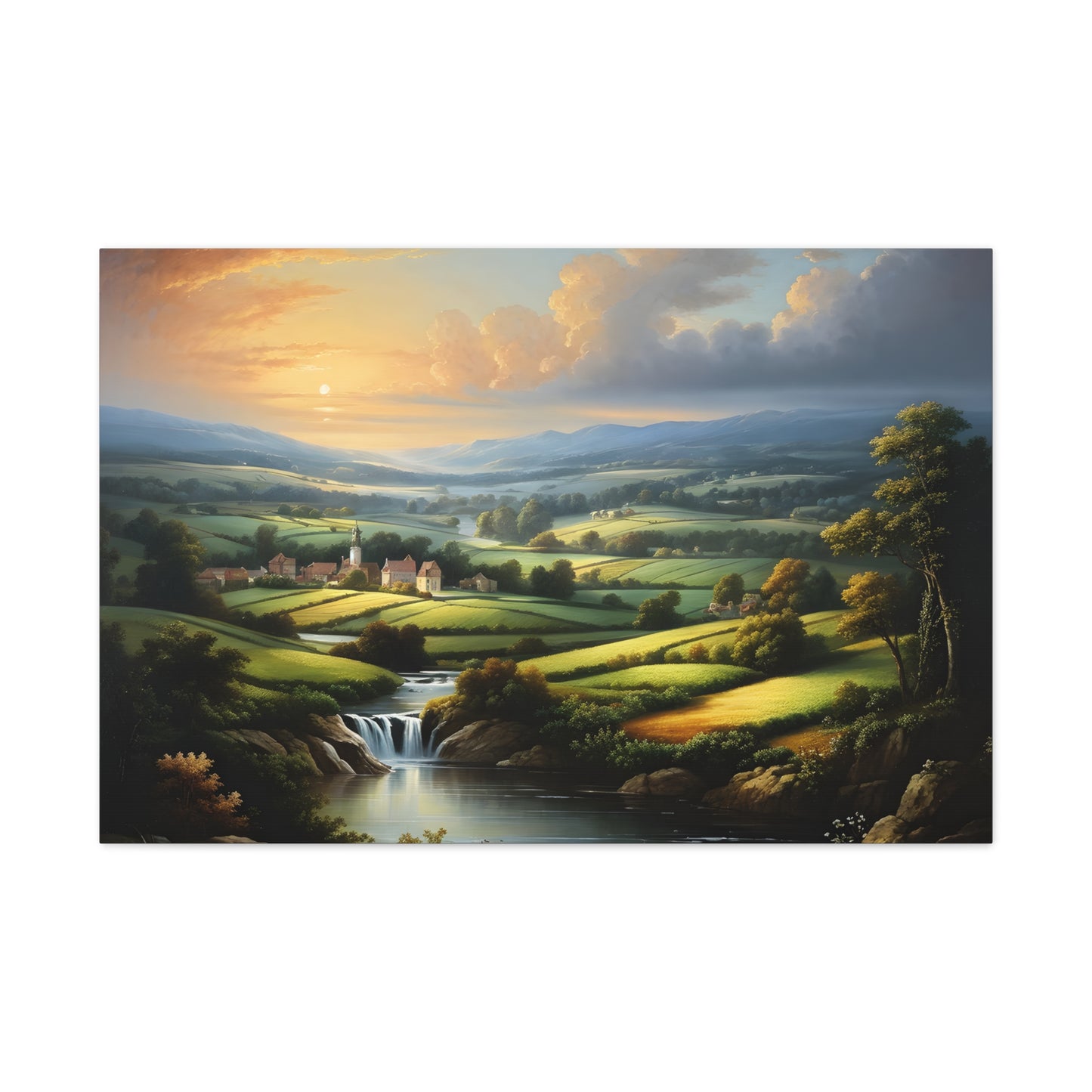 Echoing Hills: Classic Oil Painting Wall Décor