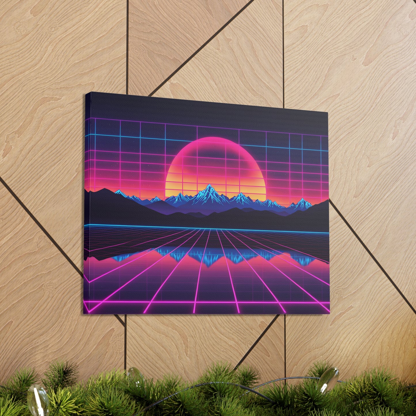 Nostalgic Radiance: Outrun Wall Décor