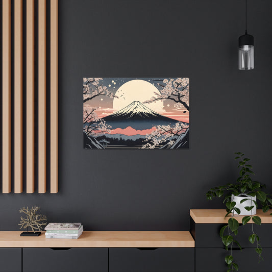 Moonlit Mountain: Ukiyo-e Wall Décor