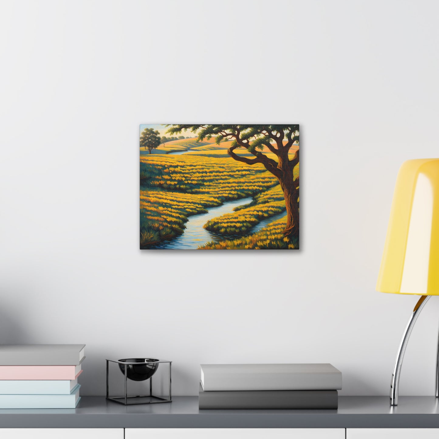 Autumn Meadow: Classic Oil Painting Wall Décor