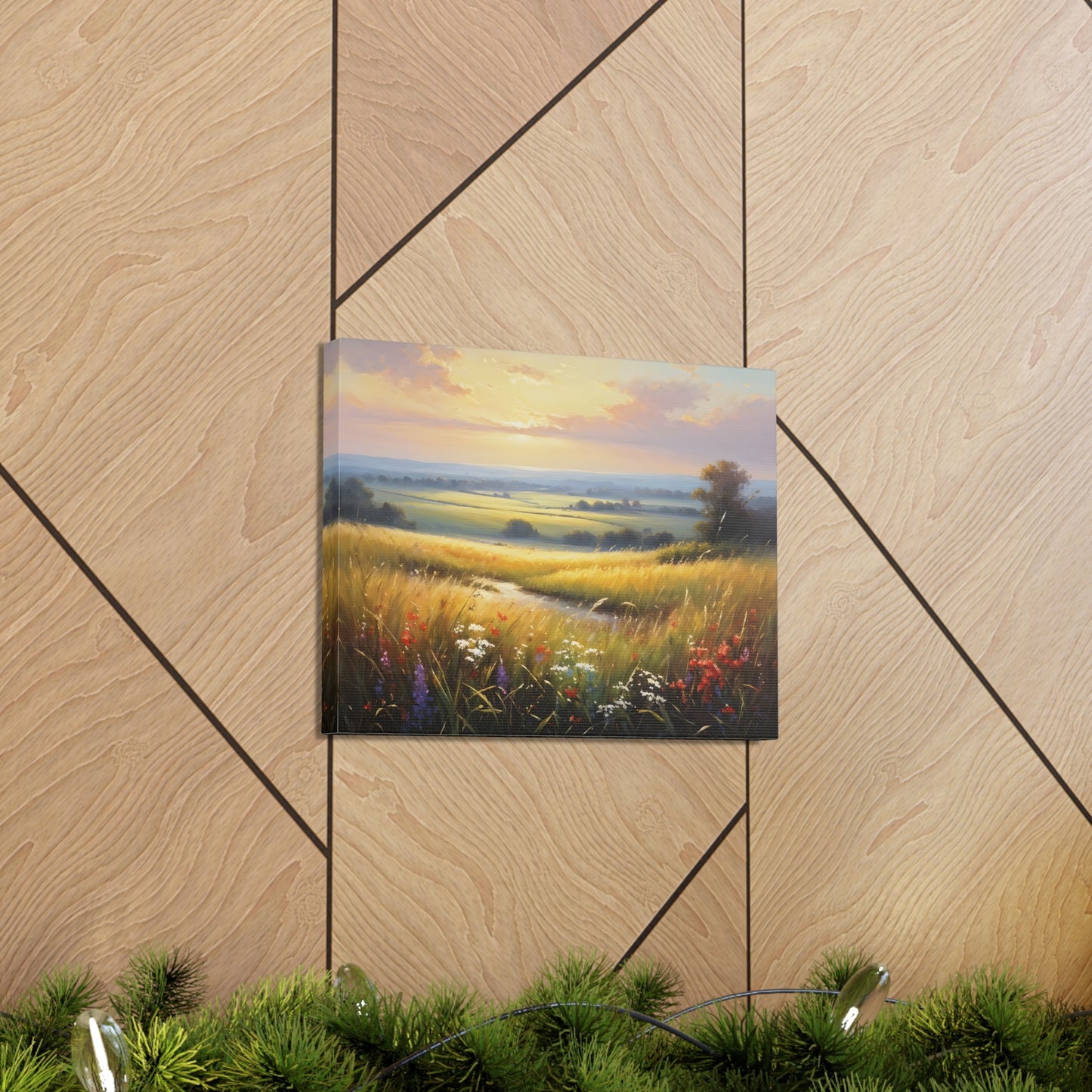 Golden Meadows: Classic Oil Painting Wall Décor