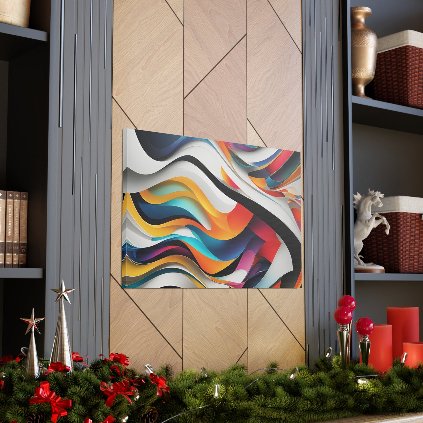 Serene Waves: Abstract Wall Décor