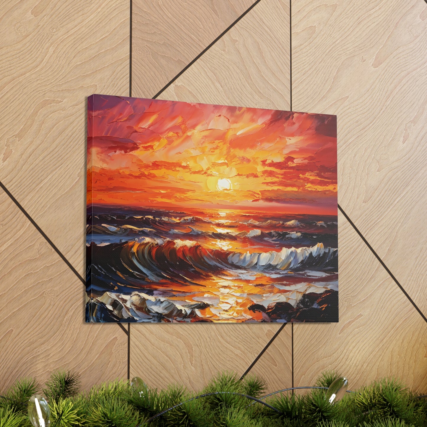 Radiant Shores: Classic Oil Painting Wall Décor