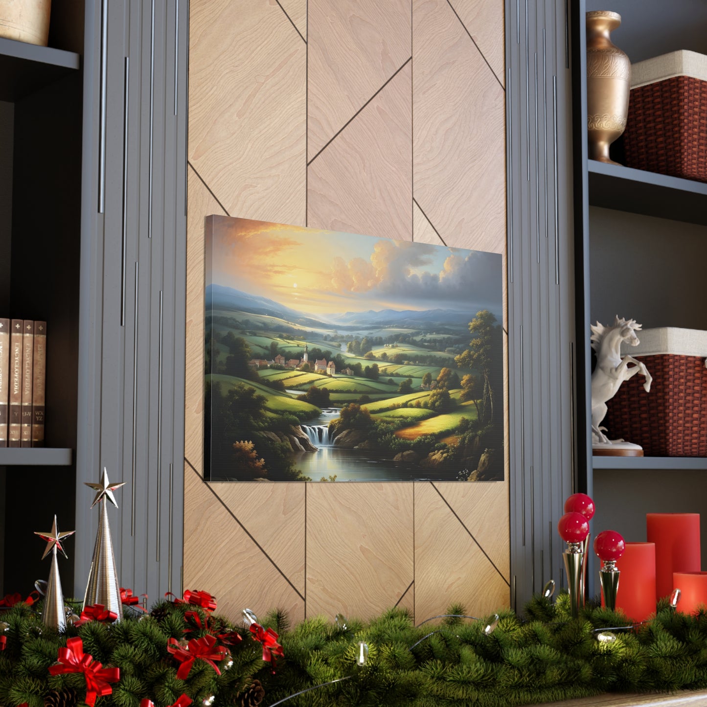 Echoing Hills: Classic Oil Painting Wall Décor