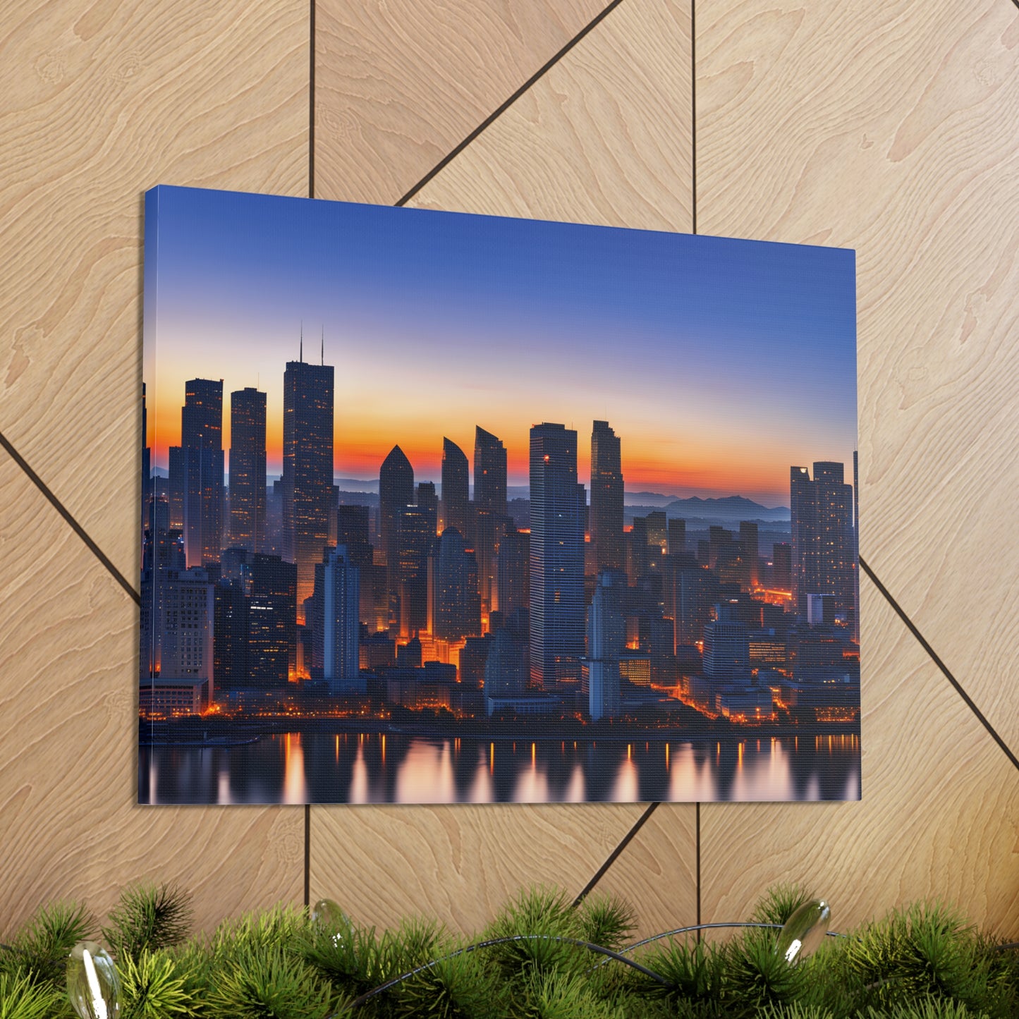 Evening Skyline: Cityscape Wall Décor