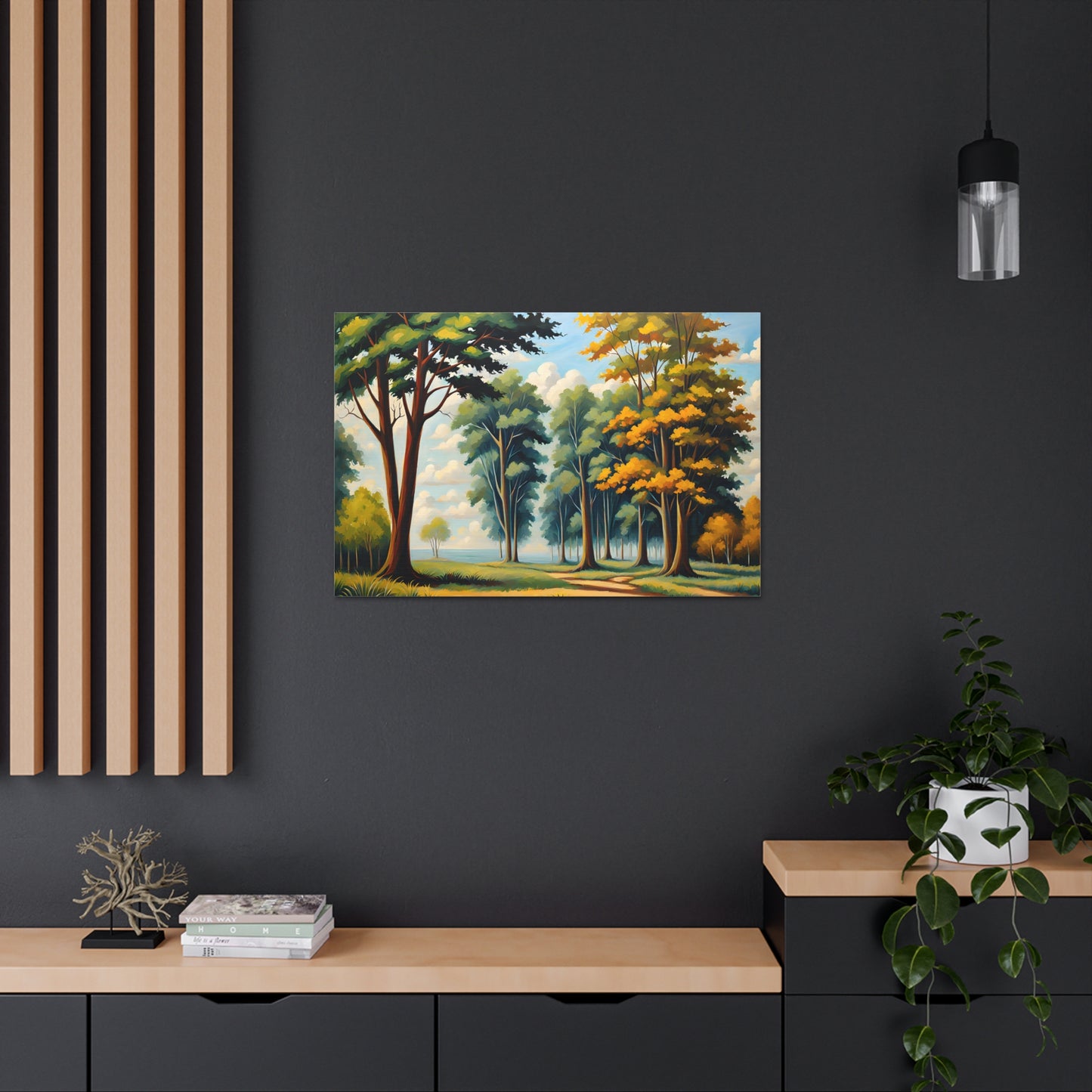 Peaceful Valley: Classic Oil Painting Wall Décor