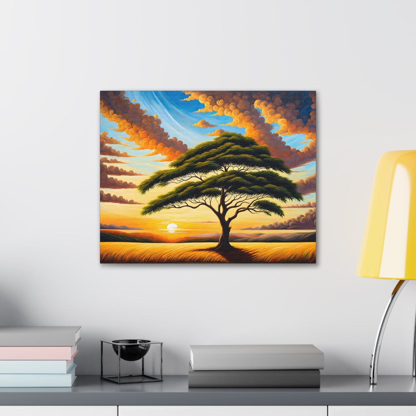 Vast Acacia: Classic Oil Painting Wall Décor