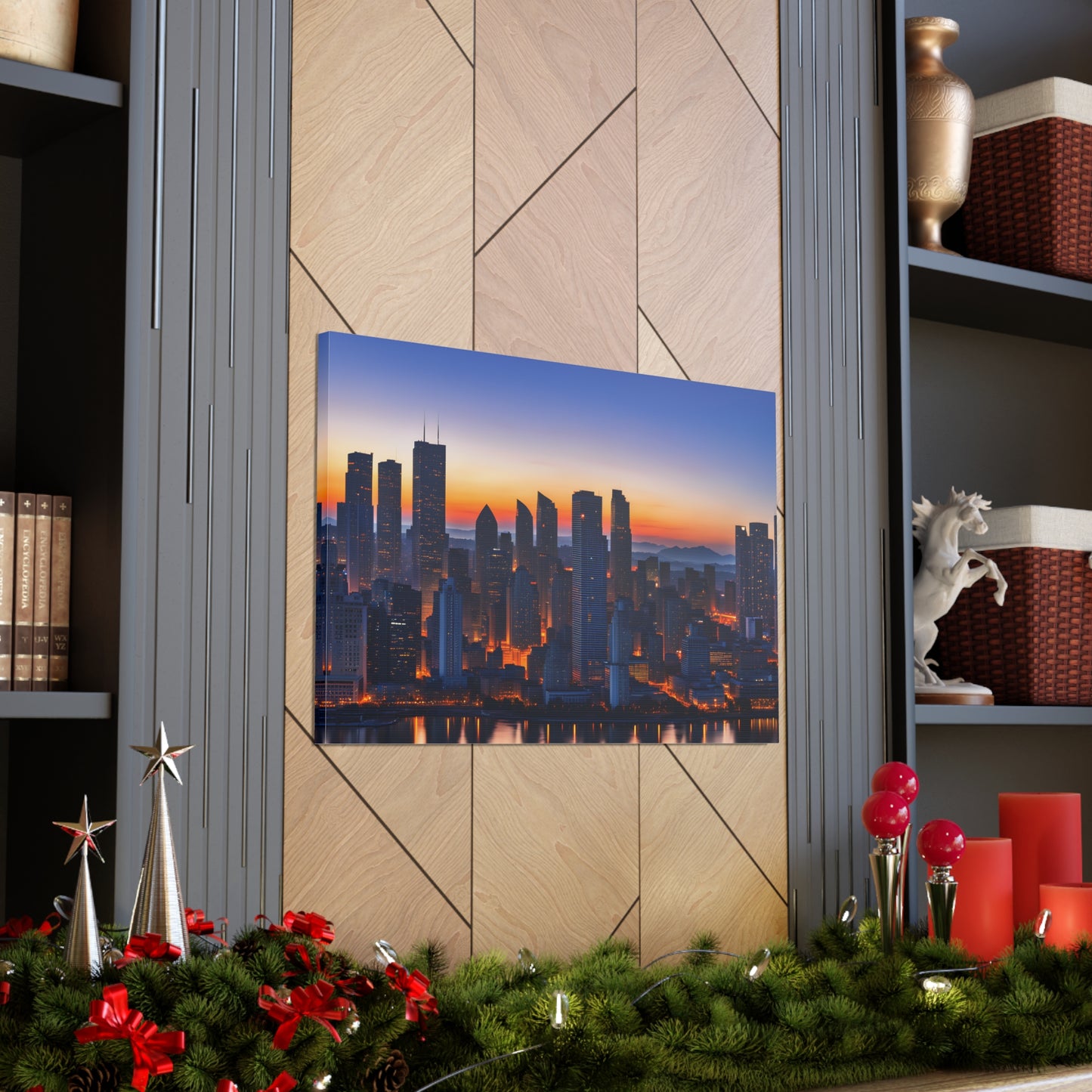 Evening Skyline: Cityscape Wall Décor