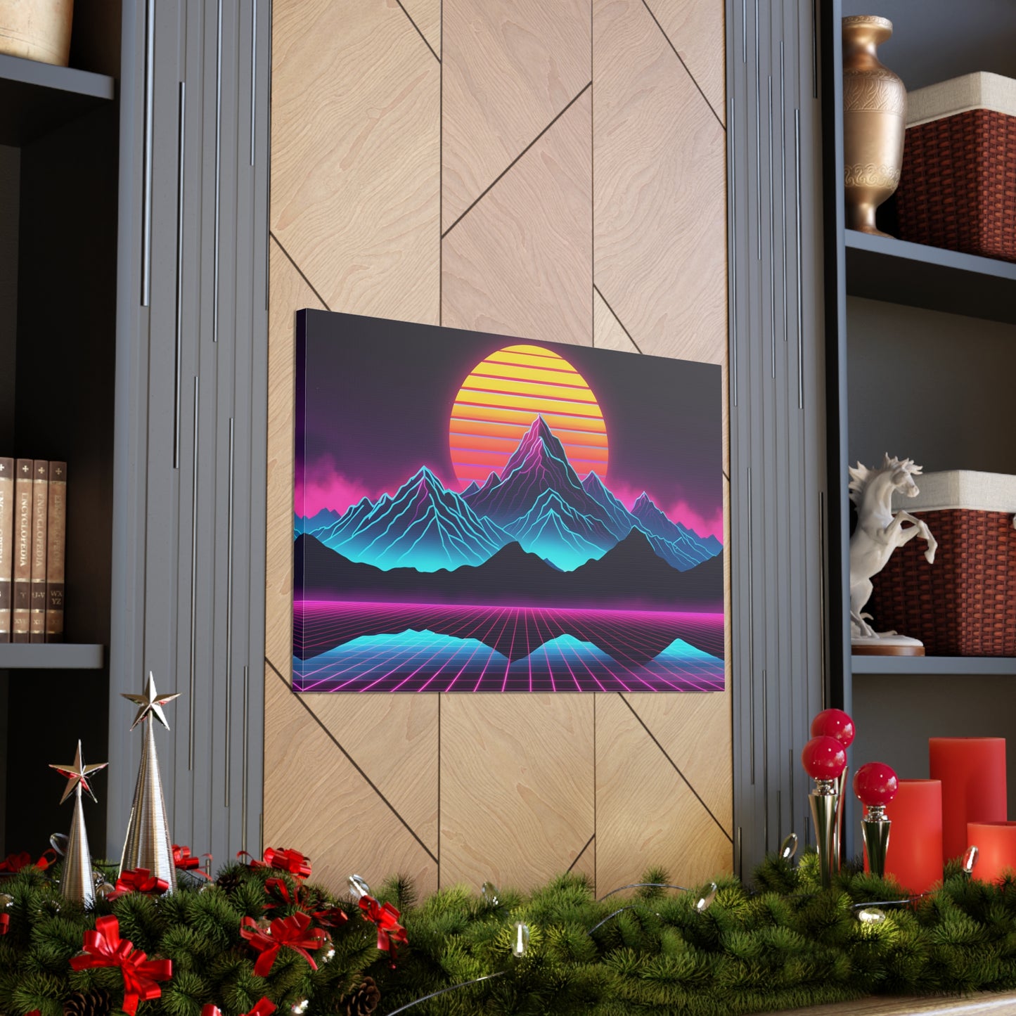 Vaporwave Horizon: Outrun Wall Décor