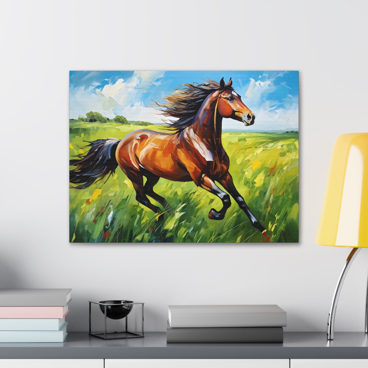 Windswept Mane: Classic Oil Painting Wall Décor