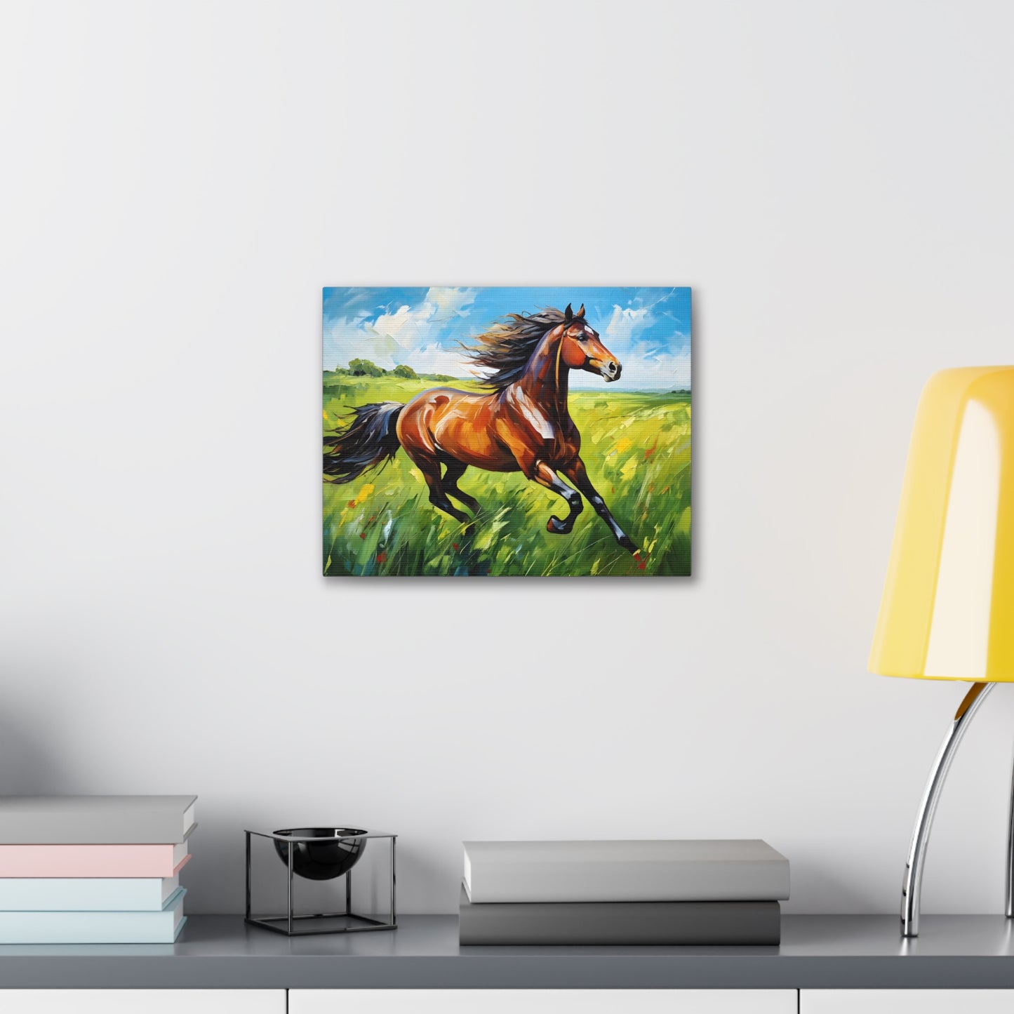 Windswept Mane: Classic Oil Painting Wall Décor