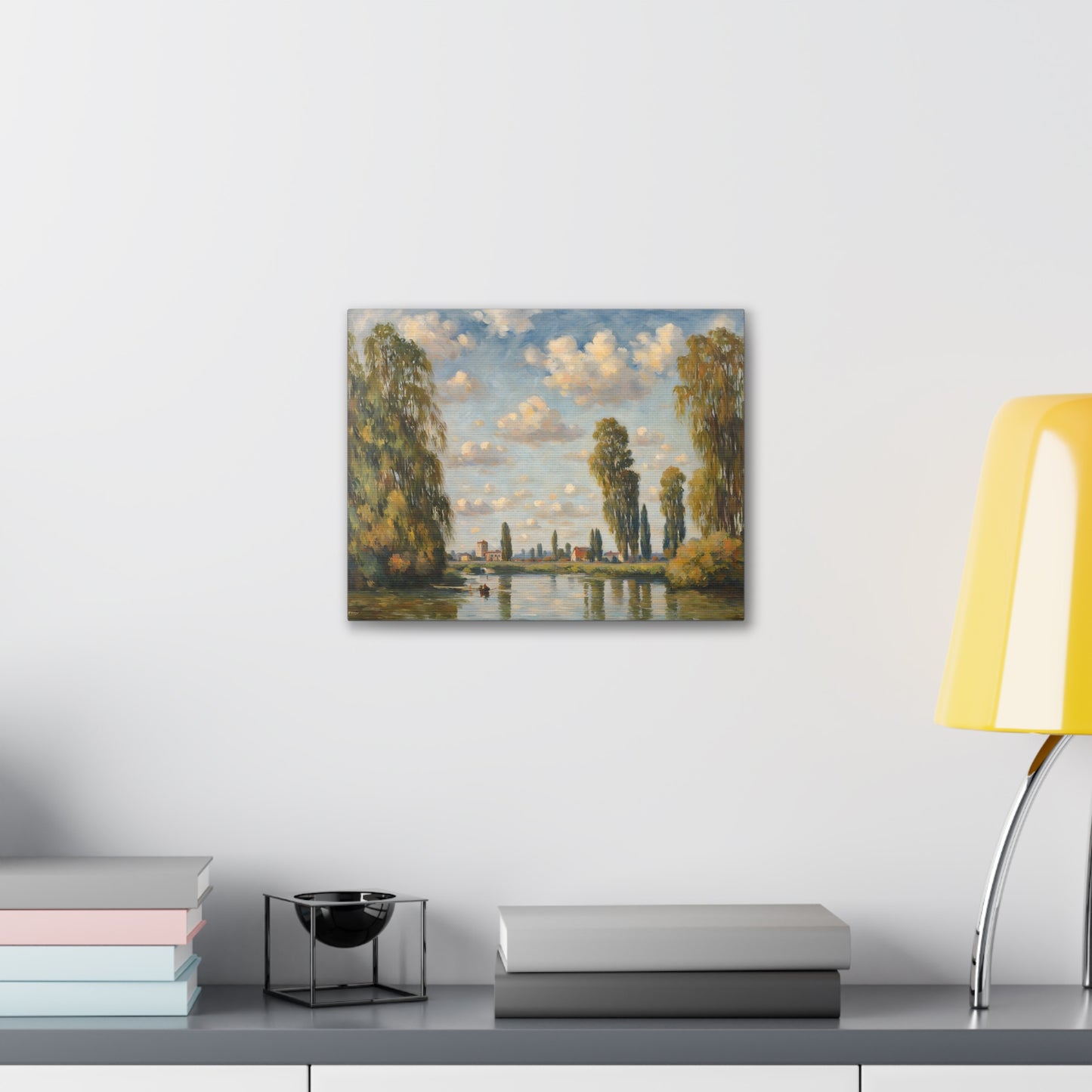 Riverbank Reverie: Classic Oil Painting Wall Décor