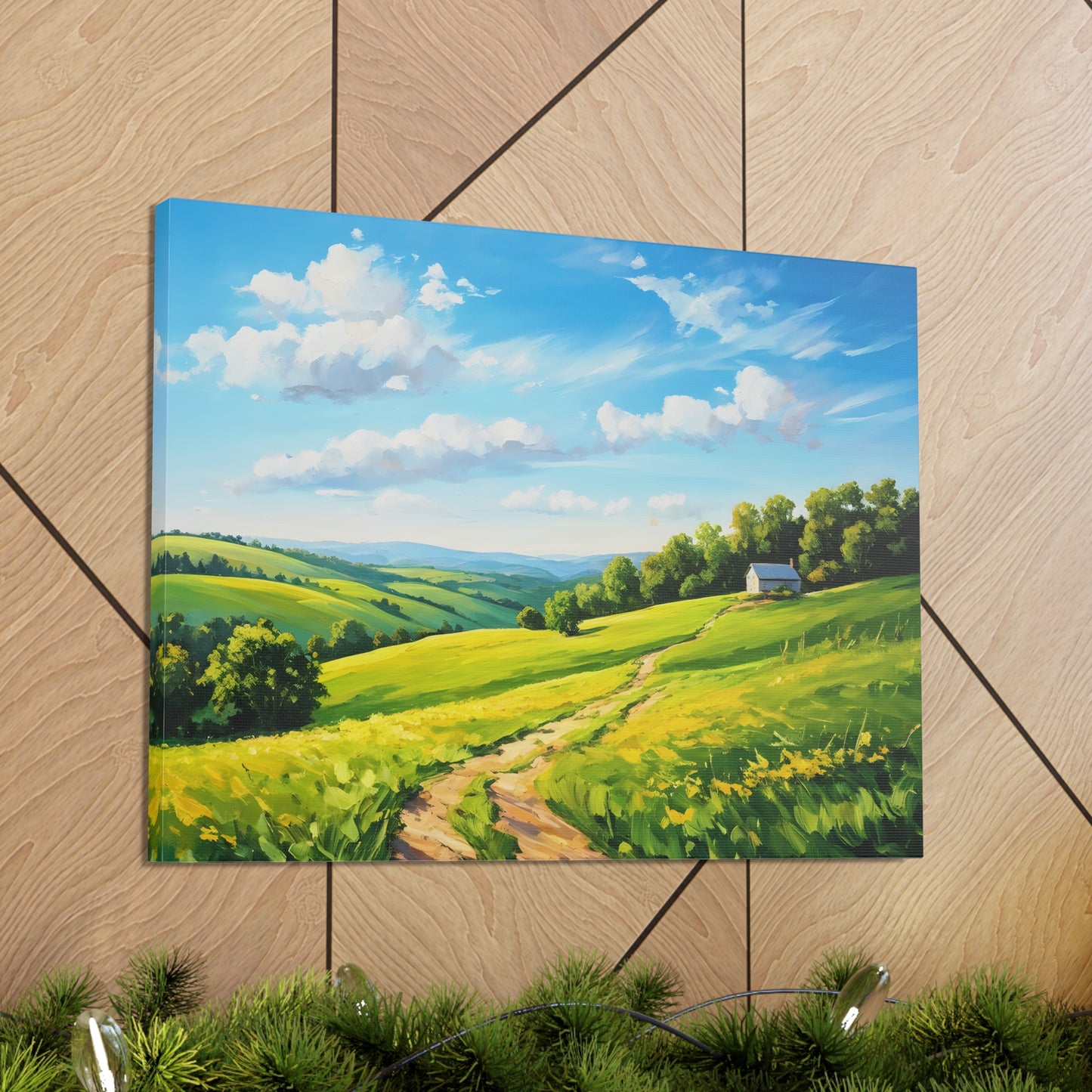 Quiet Landscape: Classic Oil Painting Wall Décor