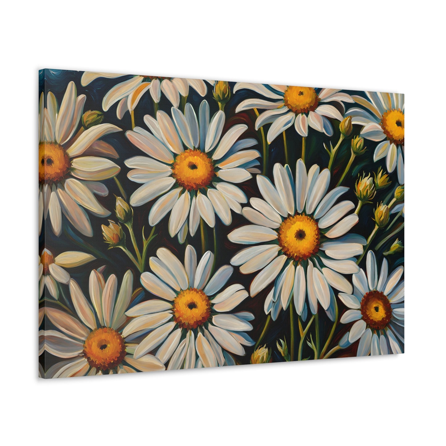 Dew Kissed Daisies: Classic Oil Painting Wall Décor