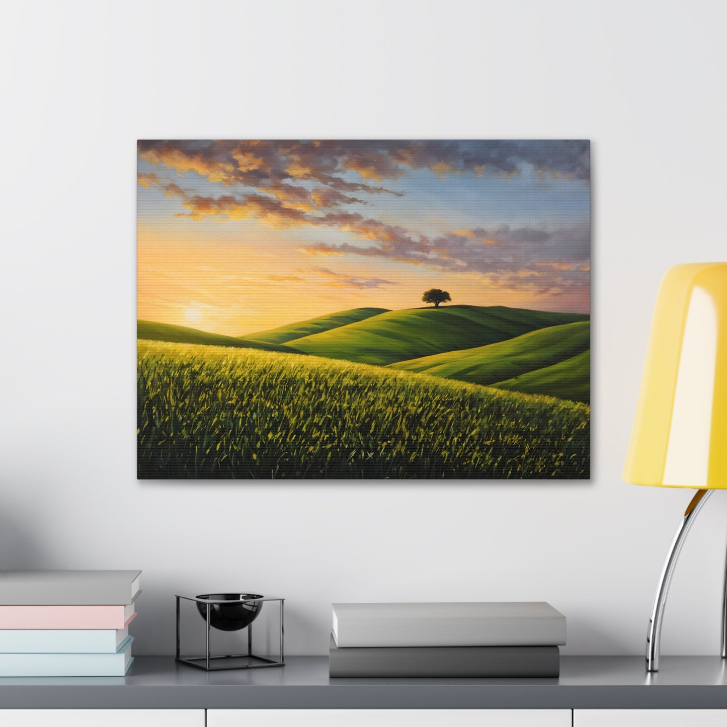 Misty Fields: Classic Oil Painting Wall Décor