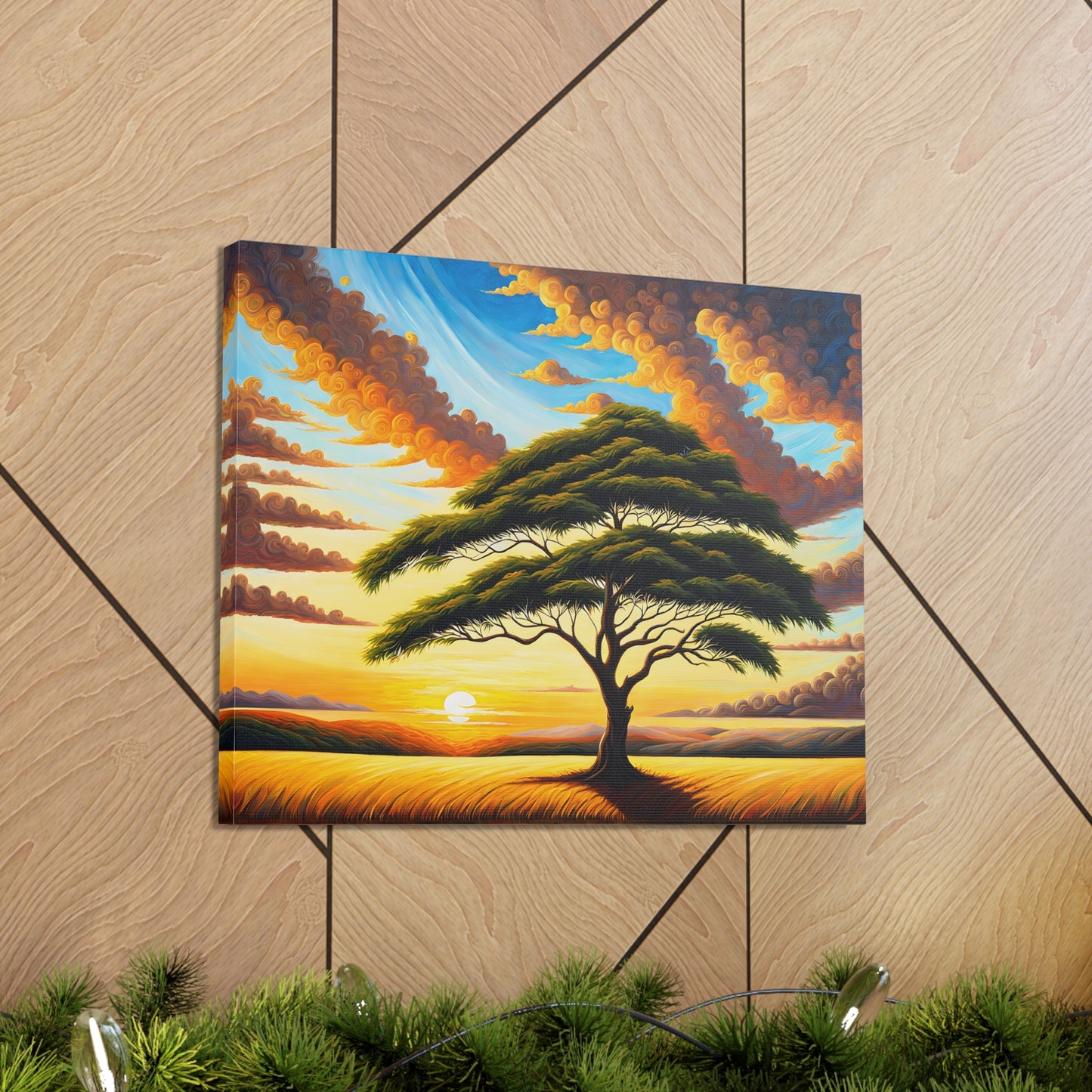 Vast Acacia: Classic Oil Painting Wall Décor