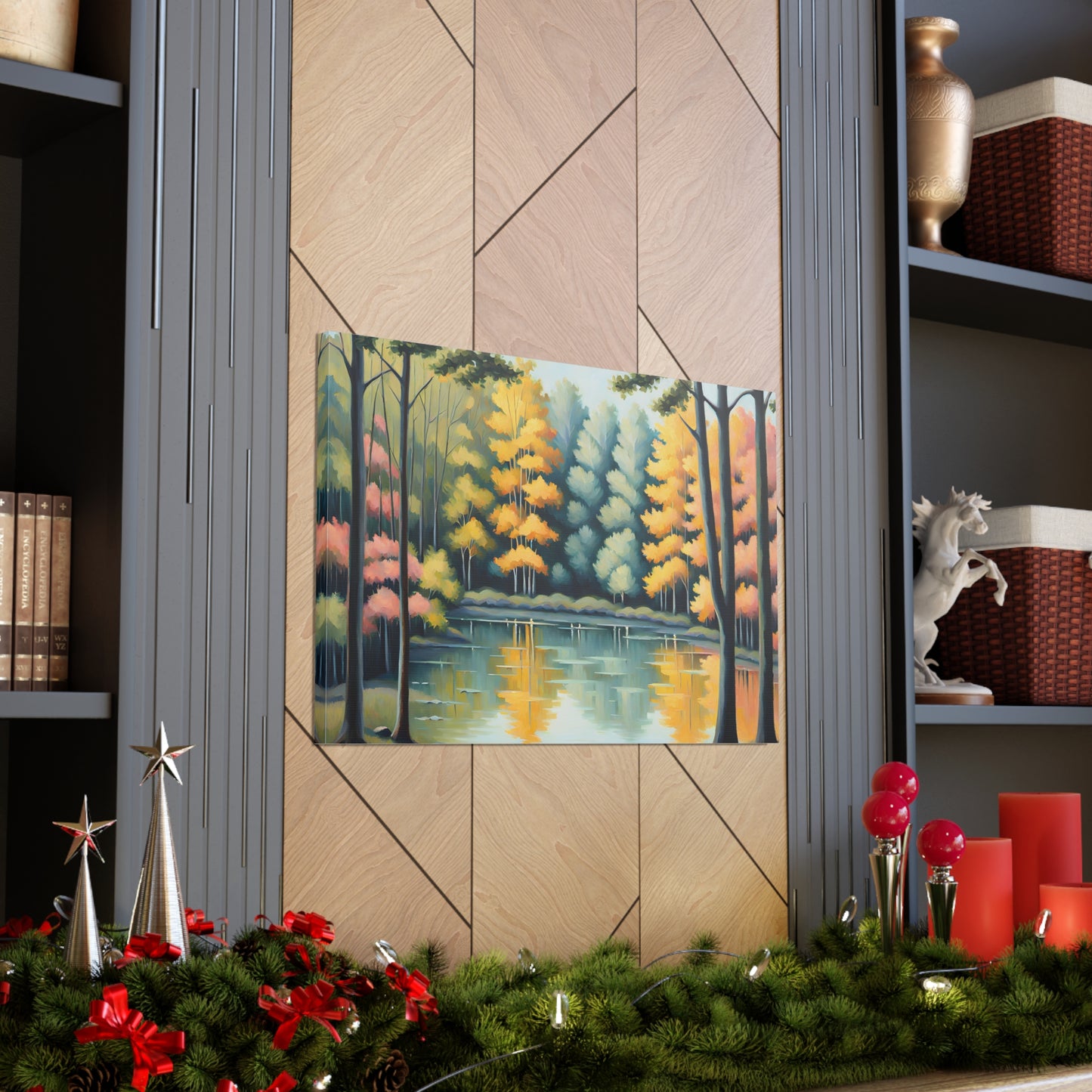 Serene Woodland: Classic Oil Painting Wall Décor