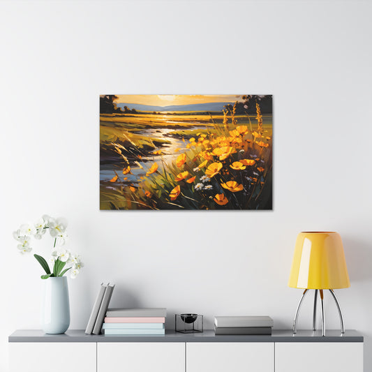 Wildflower Meadow: Classic Oil Painting Wall Décor