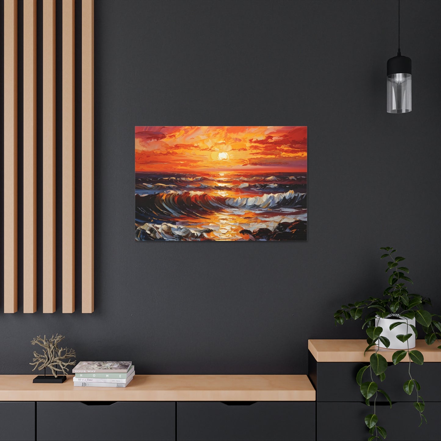 Radiant Shores: Classic Oil Painting Wall Décor