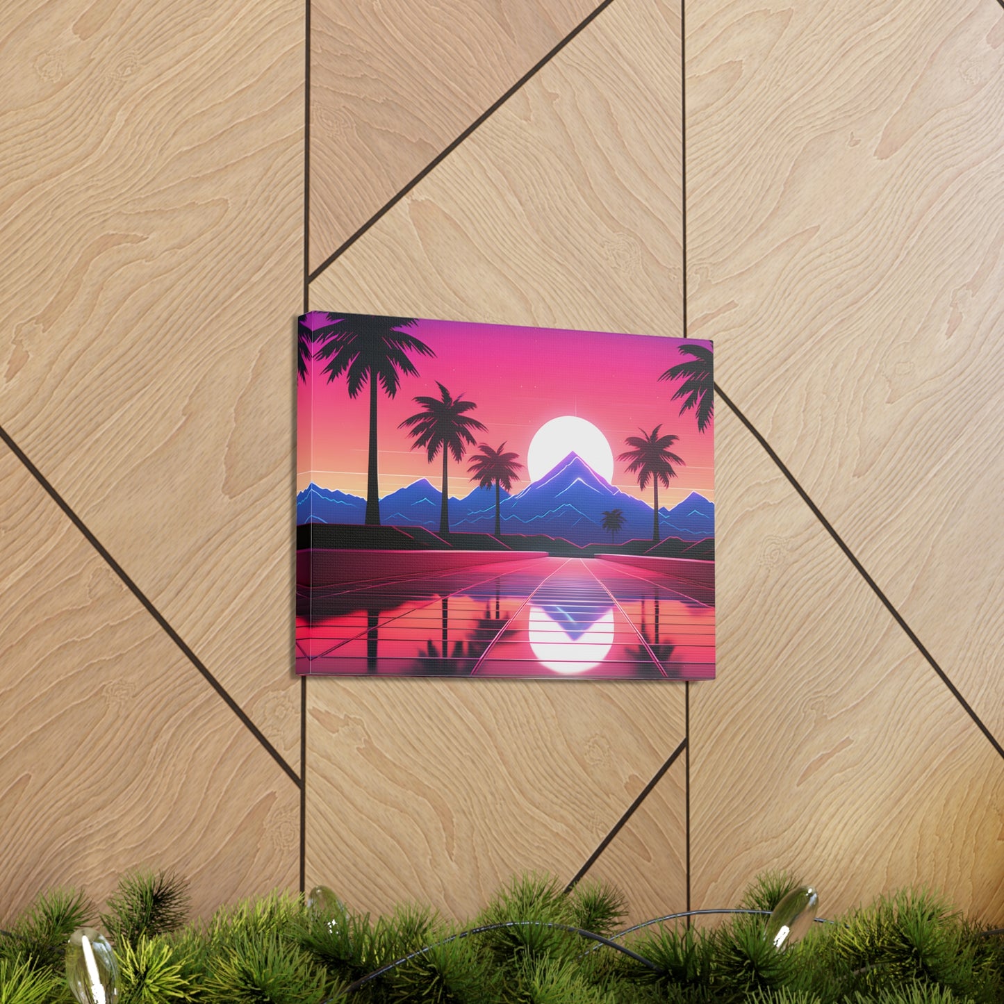 Palmwave: Outrun Wall Décor