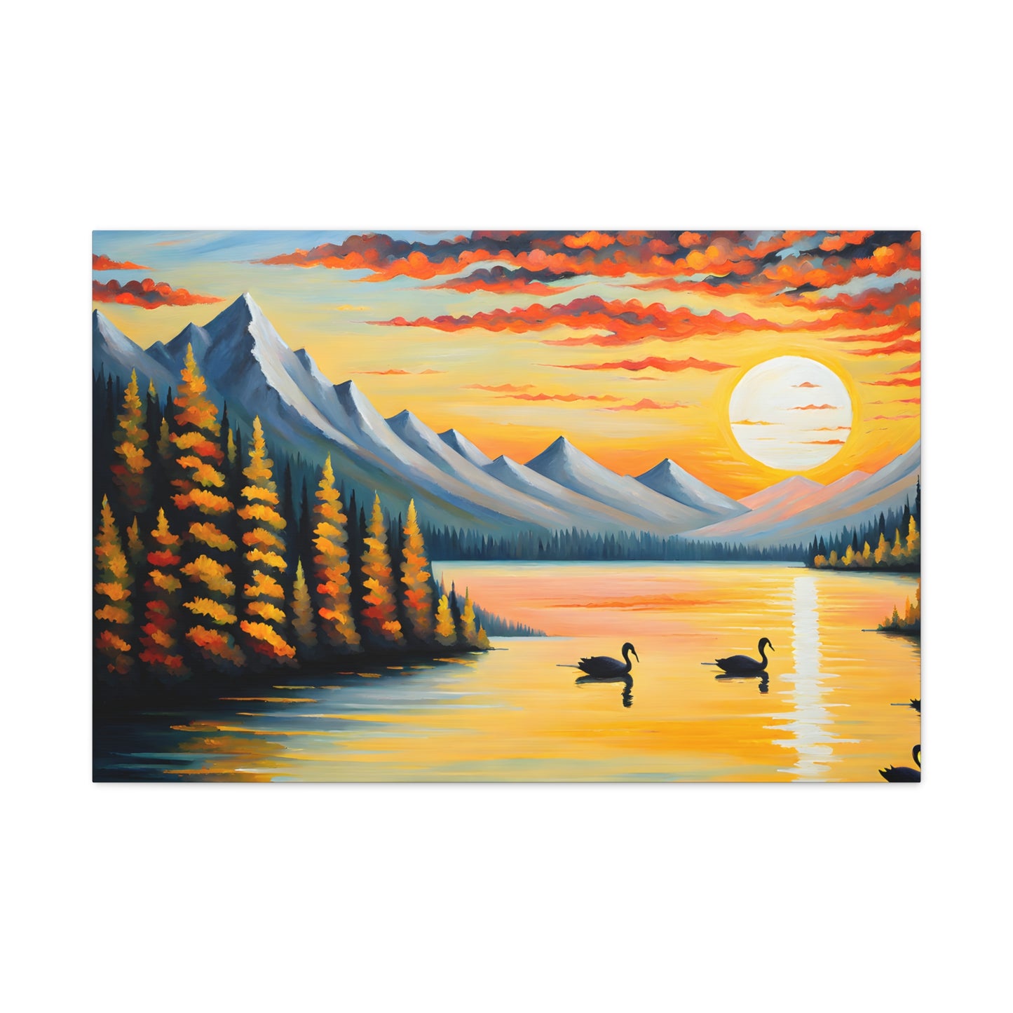 Mountain Vista: Classic Oil Painting Wall Décor