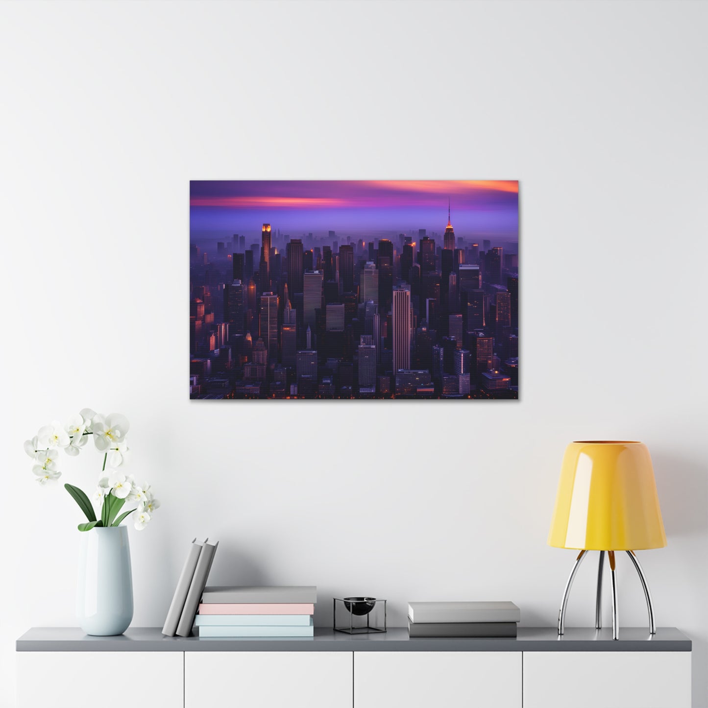 Metropolis Twilight: Cityscape Wall Décor