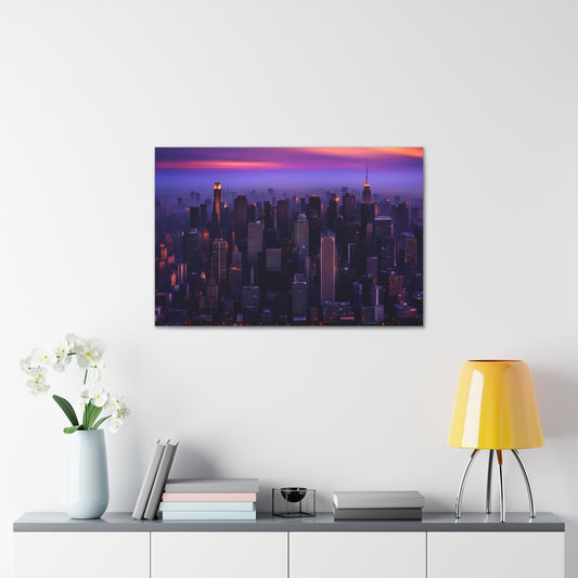 Metropolis Twilight: Cityscape Wall Décor