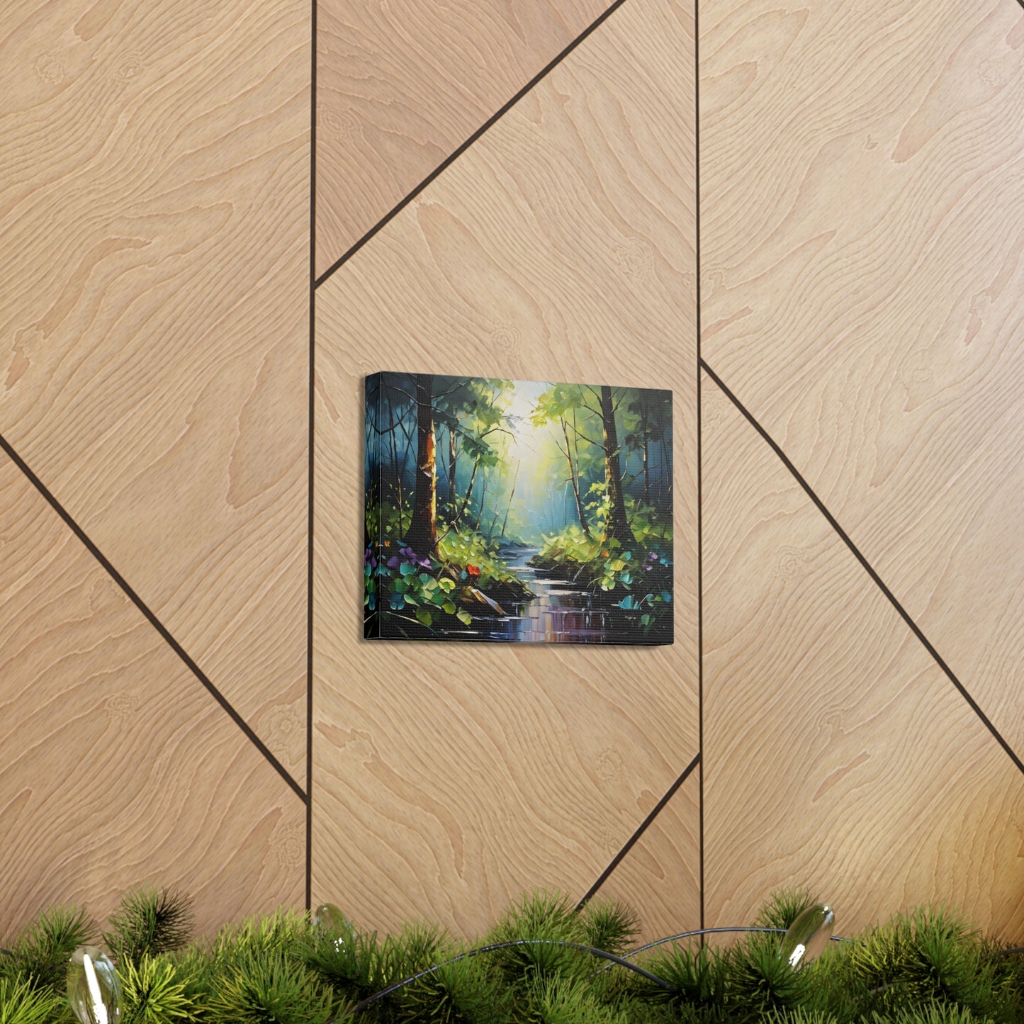 Verdant Glade: Classic Oil Painting Wall Décor