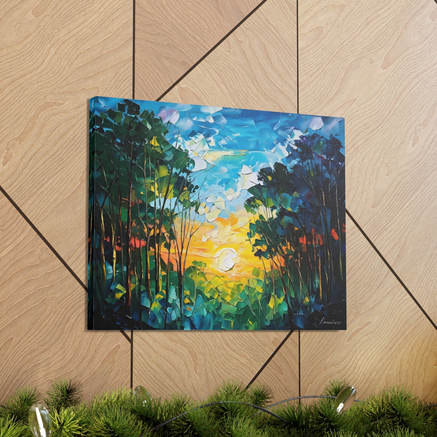 Swirling Landscapes: Classic Oil Painting Wall Décor