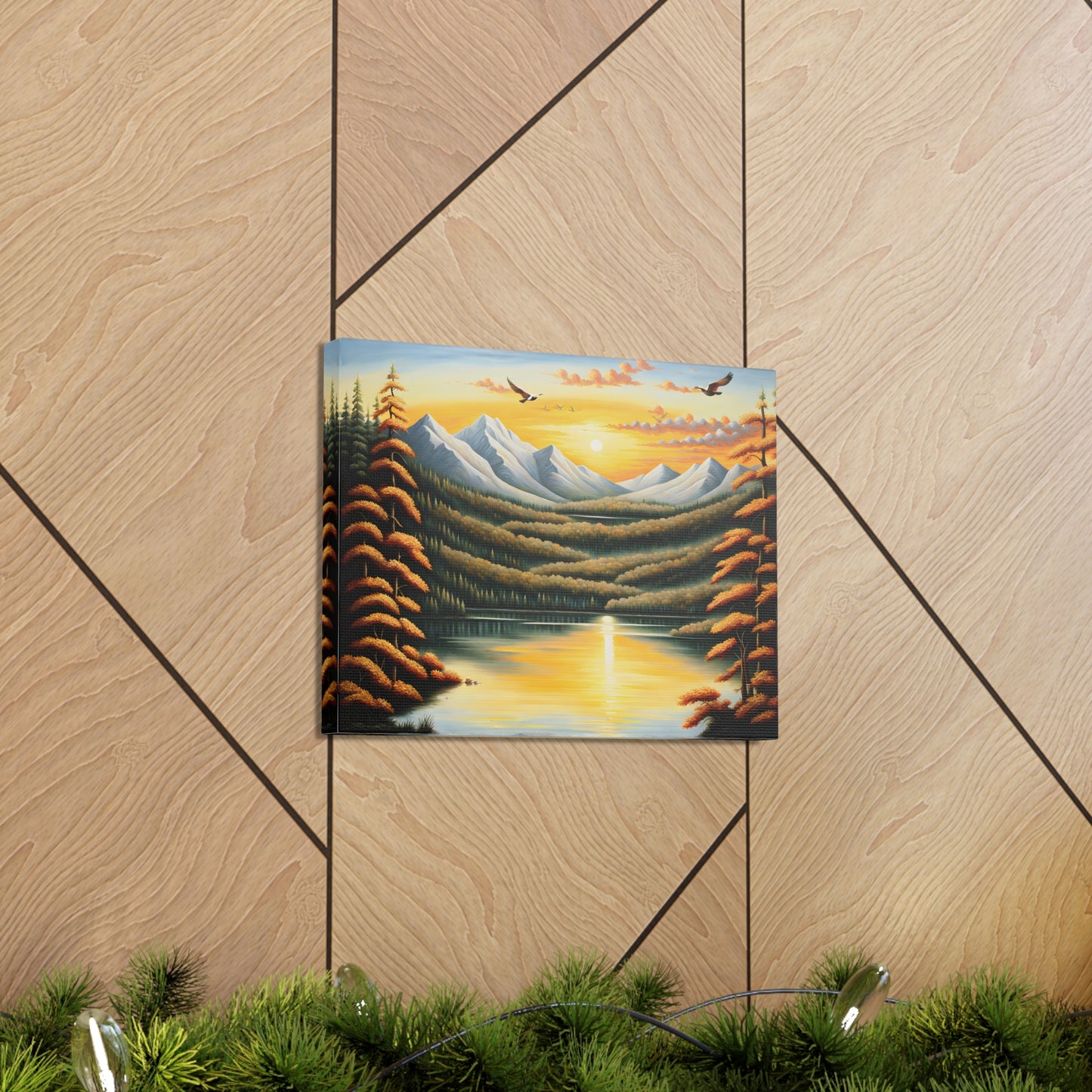 Sunburst Valley: Classic Oil Painting Wall Décor